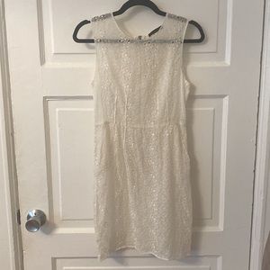 White embroidered Elie Tahari dress